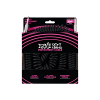 ernie ball - câble jack torsadé - noir - 9m