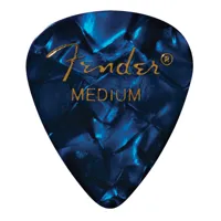 fender 351 shape premium - médiator medium - bleu - 12 pièces