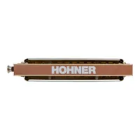 hohner chromonica super - harmonica chromatique - a clé - 12 trous - bois de poirier - laqué - brun