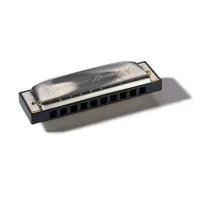 hohner progressive special 20 - harmonica diatonique - d clé - 10 trous - plastique abs - noir - avec boîtier
