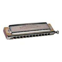 hohner chromonica super - harmonica chromatique - c clé - 12 trous - bois de poirier - laqué - brun