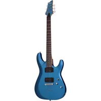 schecter c-6 deluxe - guitare électrique - satin metallic light blue