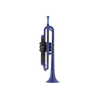 pbone ptrumpet - trompette - bb clé - plastique abs - bleu - avec boîtier