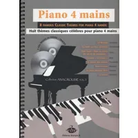 piano 4 mains 8 thèmes classiques célèbres 2 cd